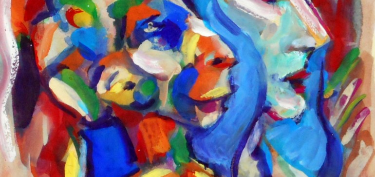 COUPLE  gouache  11″ x 8″ 5-12-15