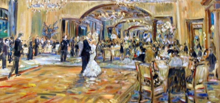 The Brown Colin Wedding  Big Canyon Country Club Newport Beach, Ca  oil 30″ x 40″