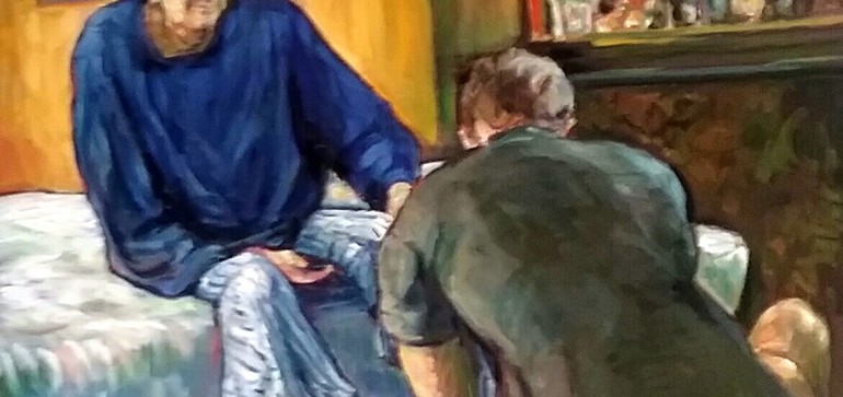 FATHER & SON  (commissioned) oil  30″ x 40″ 9-16-15