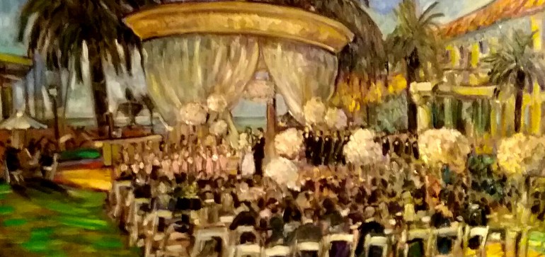 The Gross Wedding  St. Regis Resort Monarch Beach Ca.  oil 30″ x 40″ 9-26-15