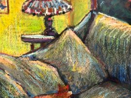 COUCH  OIL PASTELS   11″ X 15″  1-30-2022