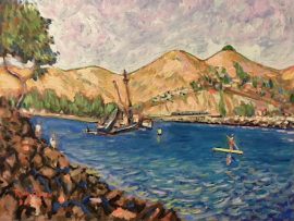 DANA POINT HARBOR  OIL  16″ X 20″  8-23-19