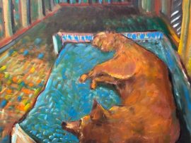 OLD MOLLY DOG  OIL  16″ X 20″  6-23-2022