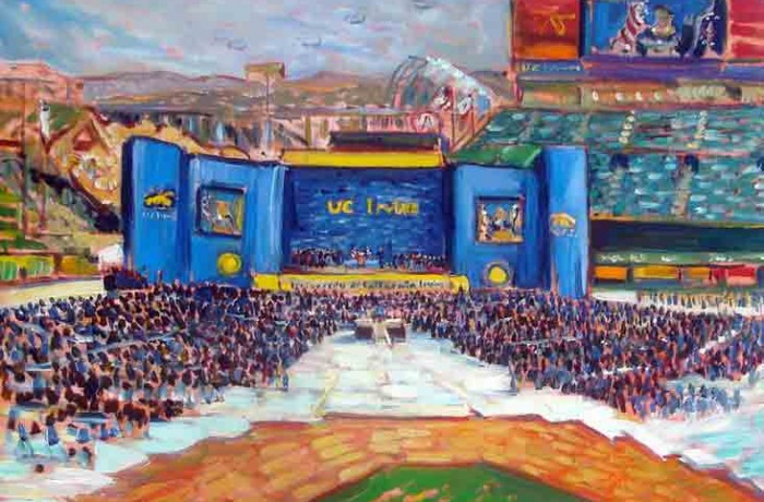 UC IRVINE COMMENCEMENT Featured speaker The President of the United States Barack Obama oil 30″ x 40″