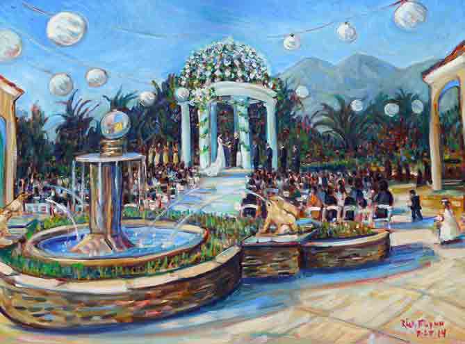 Nguyen Wedding Ceremony  Hilton, San Gabriel Ca. oil 30″ x 40″