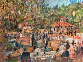 live wedding painting   30″ x 40″  takes about 5-8-hours