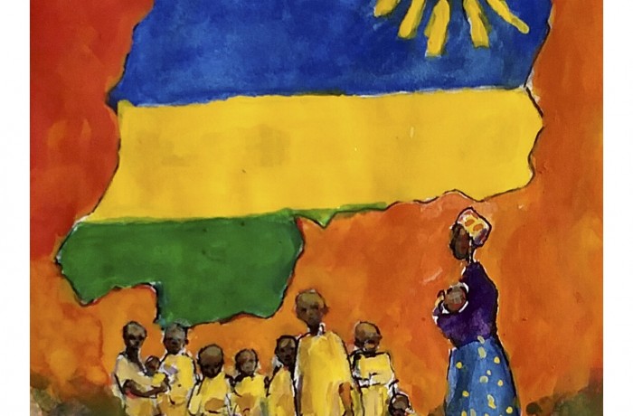 Jessie’s Place Fundraiser for the FORGOTTEN CHILDREN of RWANDA   water color  7″ x 19″ 3-21-16