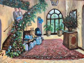 TED AND MATTS BABY SHOWER   Rancho Santa Fe   Ca.   LIVE/STUDIO        OIL  30″ X 40″    10-31-2023