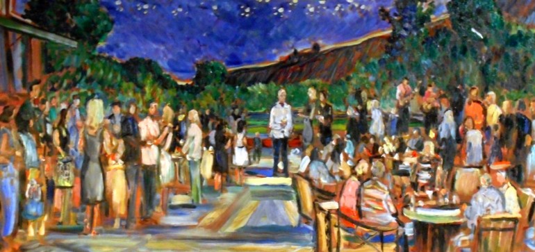 Al’s 70th Birthday Party  El Niguel Country Club  Laguna Niguel, Ca  oil 30″ x 40″