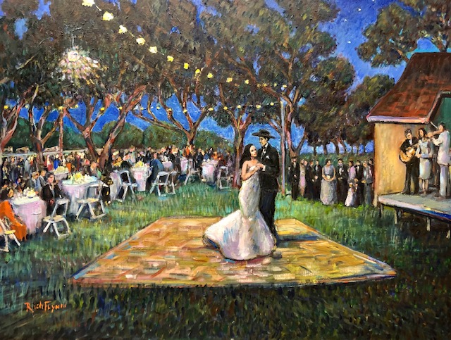 THE CAMACHO WEDDING  STUDIO   SACRAMENTO CA,  OIL   30″ X 40″   2-13-2021
