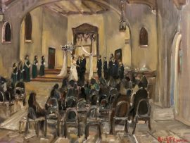 The Chan Wedding Ceremony   Live Painting       The Sanctuary, Long Beach Ca.    oil      30″ x 40″    3-23-2024