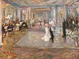 Christina and Taylor’s Wedding Reception   Sherwood Country Club  Thousand Oaks Ca.    Oil   30″ x 40″     10-14-2023