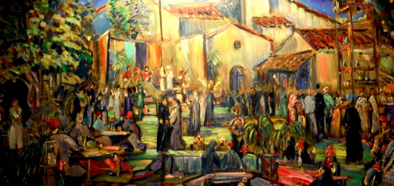 Kirstin’s 50th Birthday Party Moroccan Theme  Los Angeles Ca.  oil  30″ x 40″ 8-14-15
