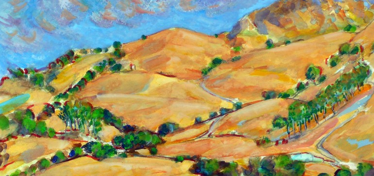 OFF ORTEGA HWY   Water color 11″ x 15″  7-10-15