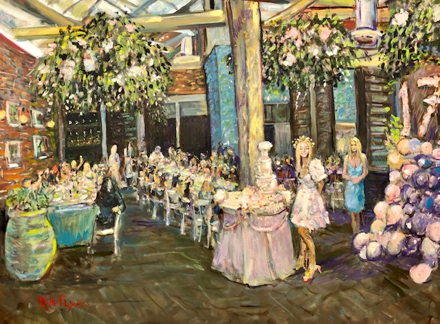 Presley’s  Sweet Seventeen Birthday Party   Catch LA  West Hollywood ca.  oil  30″ x 40″ 6-15-2021