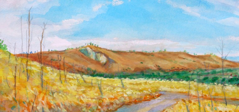 San Juan Capistrano Valley  water color 11″ x 15″ 5-4-15