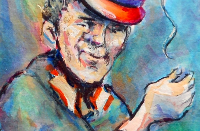 In Loving memory of THOMAS J. HIGGINS (UNCLE TOMMY JO)  1941-2015 water color 5″ x 7″ 5-19-15