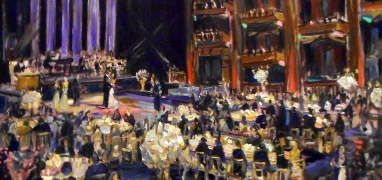 THE WOLFE WEDDING  Cerritos Center for the Performing Arts Cerritos Ca.  oil 30″ x 40″  8-29-15