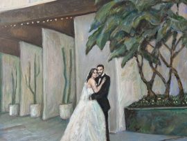 Debbie & Ari Century Plaza Hotel Los Angles Ca. from photo 24″ x 30″ 6-29-2026