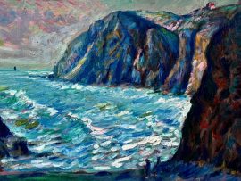 DANA POINT HEADLANDS WAVES    OIL    16″X 20″    7-1-2026