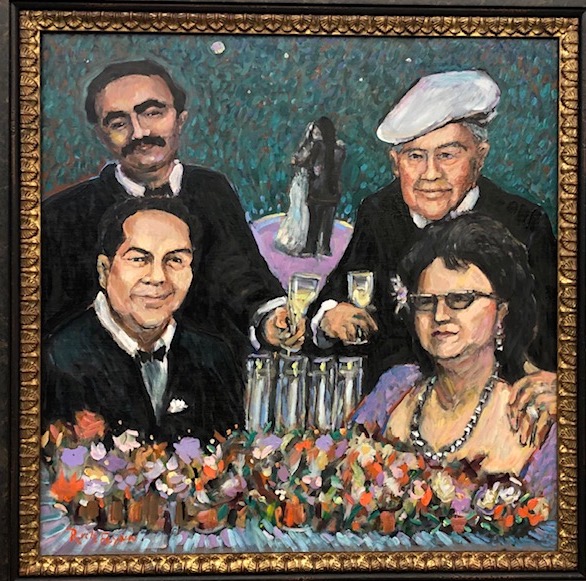 Family Memorial Portrait Painting    A surprise gift to the Groom, from the Bride, of the Family members who passed away before the Wedding   oil  14″ x 14″ 11-8-19
