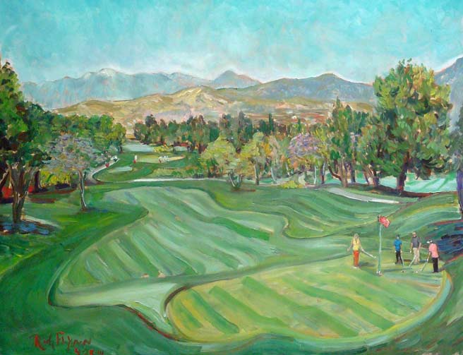 KIDWORKS BENEFIT GOLF TOURNAMENT Aliso Viejo Country Club , Ca oil 24″ x 30″  SOLD AT AUCTION