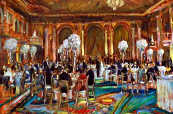 The Berns Chafetz Wedding Millennium Biltmore Hotel Los Angles, Ca oil 30″ x 40″