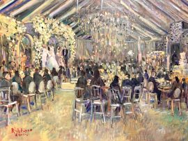 THE BEROUKHIM WEDDING  MIDDLE RANCH  SYLMAR CA.    OIL    30″ X 40″   2-20-2021