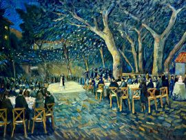 Ben and Yeil’s Wedding Reception Brentwood Oaks Santa Monica reimagined oil 30″ x 40″