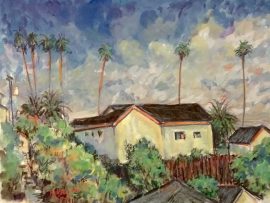 HOME DANA POINT  Ca.    water color   12″ x 16″  7-19-17