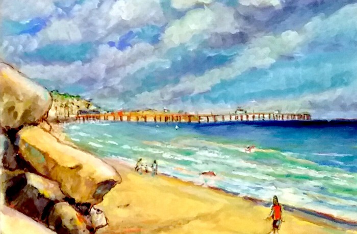 OFF MARIPOSA  water color San Clemente Ca. 11″ x 16″ 4-12-16