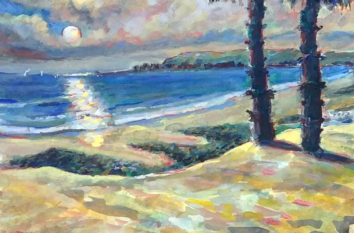 SUNSET  CAPO BEACH  Watercolor 11″ x 15″ 10-20-16